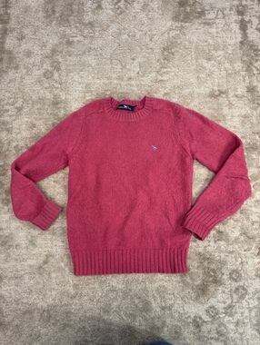 Vintage Hunters Run 100% Shetland Wool Red Equestrian Sweater